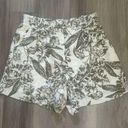 Abercrombie & Fitch NWT  High Waisted Linen Blend Tropical Shorts Photo 0