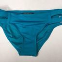 Carmen Marc Valvo  Teal Strappy Bikini Bottoms Photo 2