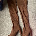 Wild Diva Lounge Brown Thigh Boots Photo 0