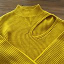 ASTR  The Label Sweater Turtleneck Knit Cutout Gold/Yellow Photo 4