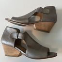 Eileen Fisher  silver/bronze open toe wedge shoes sz 10 Photo 4