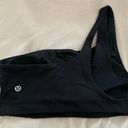 Lululemon Ribbed Nulu Asymmetrical Yoga Bra In Black Photo 4