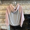 Pink republic  hoodie pink velvet feel sleeves gray body size small Photo 5