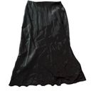 Tiana B NWT .  Women's Black Satin Midi Skirt Size Small Photo 4