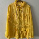 Gap Yellow Zip Up Jacket Rain Resistant Windbreaker Size Medium 100% nylon Photo 3