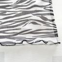 Pretty Little Thing Zebra Print Mesh Lettuce Hem Mini Skirt Black White Size 4 Photo 10