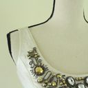 Laundry by Shelli Segal Bejeweled Beaded Cream Mini Dress Photo 4