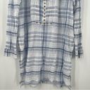 Pilcro and the Letterpress  Tunic Dress Coverup Blue Plaid Gauzy Light SZ Large Photo 3