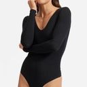 Everlane  The Long-Sleeve V-Neck Bodysuit Black Thong Size XS NWT Photo 0