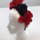 Krass&co Claire’s Red Black Rose Lace Accent Headband Halloween  Play Gothic Photo 1