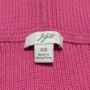 J.Jill Y2K  Contrast Sleeve Colorblock Knit Pullover Hoodie Pink Dainty Fairy XS Photo 2