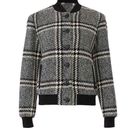 Rachel Zoe  Cate Houndstooth Plaid Button Front Wool Plaid Jacket Size 10 Photo 3