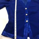 Neiman Marcus Designer Buttoned Royal Blue Blazer Photo 4