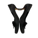 Size 11M J.Renee Women's Black Suede Pumps "Matty" Kitten Heel 2" Photo 8