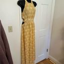 Lush Clothing LUSH Metallic Yellow and Gold Halter Top Cut Out Dress Size XS NWT Photo 10