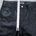 joe's jeans  Mid Rise Black Faux Leather Cropped Bootcut Pants Size 28 Ankle Photo 10