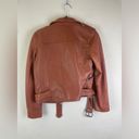 All Saints Balfern Belted Hem Leather Biker Jacket in Rosewood, in size 8 Photo 8