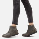 Sorel Harlow Gray Leather Waterproof Zip Ankle Booties Photo 1