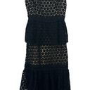 NBD  Dolores Midi Dress in Black Revolve Lace Nude Black Tiered X-Small XS Photo 0