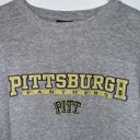 Old Varsity Brand University of Pittsburgh - light gray waffle knit long sleeve top  Photo 1