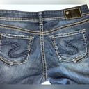 Silver Jeans Capris Suki Womens Jeans Faded Dark Wash Size 29 Photo 2