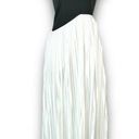 NEW Commense Strapless Asymmetrical Pleated Maxi Dress Black White Size Small Photo 2