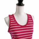 LuLaRoe  Tank Top Pink Purple & White Multi Stripe Print Women’s US Size Medium Photo 2