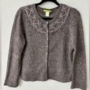 Sigrid Olsen  jeweled cardigan SZ L Photo 0