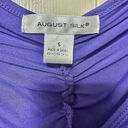 August Silk  purple gathered short sleeved top Photo 4