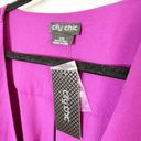 City Chic  Size Small/ US 16 Shibara Vibes Magenta Purple Wrap Top Photo 1