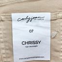 Carly Jean Los Angeles NWT  Chrissy High-Rise Straight Jeans Khaki Photo 4