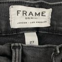 frame denim  Le High Skinny Jeans Dark Gray Black Size 27 Photo 9