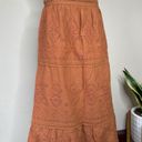 Jason Wu  Terra Cotta Orange Rust Eyelet Lined Tiered Skirt Size Medium Photo 1