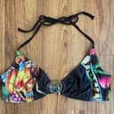 Ed Hardy Vintage Y2K Rare Black Gold Skulls String Triangle Edgy Bikini Set NEW Photo 1