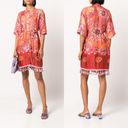 Alexis 🆕  Emotion Floral Shirt Dress in Orange Blossom Sz L Photo 1