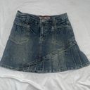 Vanilla Star Jeans Y2K Vanilla Star Micro Mini Denim Skirt Pleated Juniors Sz 1 Photo 0