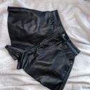 Bar III Leather Flared Shorts Photo 0