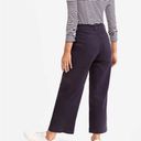 Everlane  Navy Blue The Wide Leg Crop Pant Stretch Trouser Pockets Women's Size 2 Photo 1