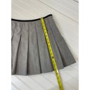 Theory  Womens Wool Blend Grey Pleated Mini Skirt Size 0 Photo 3