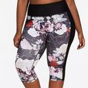 Bebe  Sport Floral Mesh Capri Yoga Workout Leggings Womens 3X Photo 0