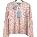 Hill House  The Ivy Long Sleeve Sleep Tee in Pink Sherwood Forest Size XXS NWT Photo 0