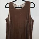 Vintage 90s Velvet 2 Piece Set Sleeveless Maxi Crop Cardigan Taupe Size 12 Photo 9