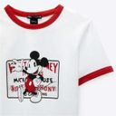 ZARA x Disney RARE Mickey Mouse Graphic White & Red Ringer Shirt Top Size Small Photo 3