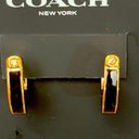 Coach NWT  Black signature horseshoe earrings Photo 0