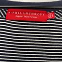n:philanthropy  V-neck Mini T Shirt Dress Supima Cotton Twist Front Blue White S Photo 9