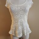 Kirra Ivory Floral Lace S/S Top, Women's S Photo 0