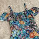 Bleu Rod Beattie  Sz 6 Floral Modest Off the Shoulder One Piece Swimsuit Photo 5