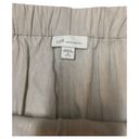 J.Jill  Pants Womens M Linen Stretch Capri Button Bottom Beachy Cottagecore Gray Photo 2