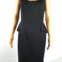 White House | Black Market  WHBM Little Black Dress Career Fitted Peplum Cap Sleeve Photo 0