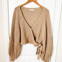 Oak + Fort Wrap Tie Sweater Size Medium Photo 1